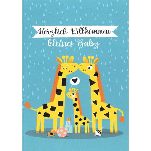 Glückwunschkarte Kleines Baby (Giraffen)