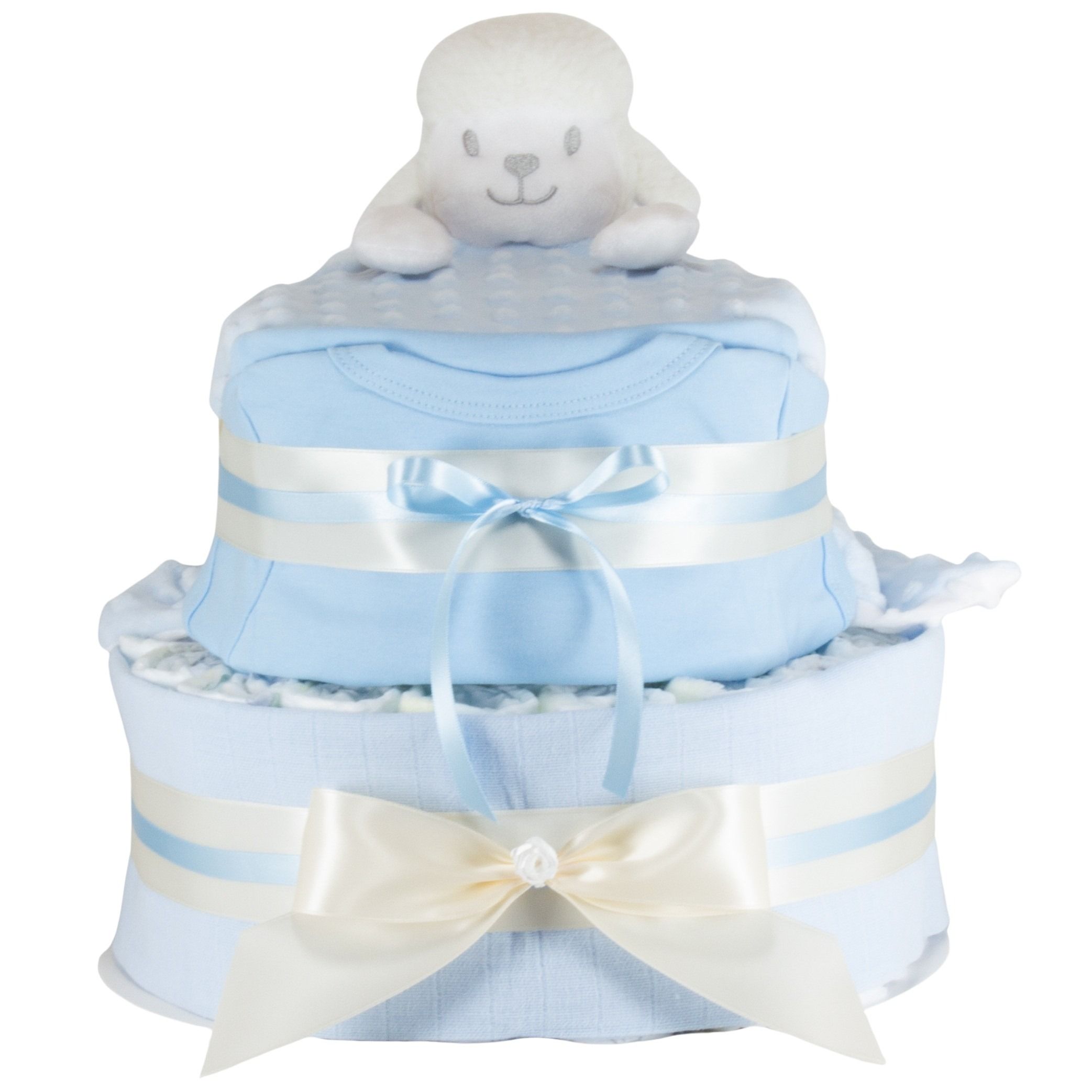 Windeltorte Baby Lamm blau